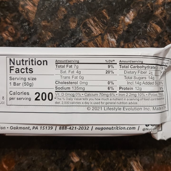 photo of NuGo Dark Chocolate Chip Protein Bar shared by @yourfriendjen on  27 Jan 2023 - review
