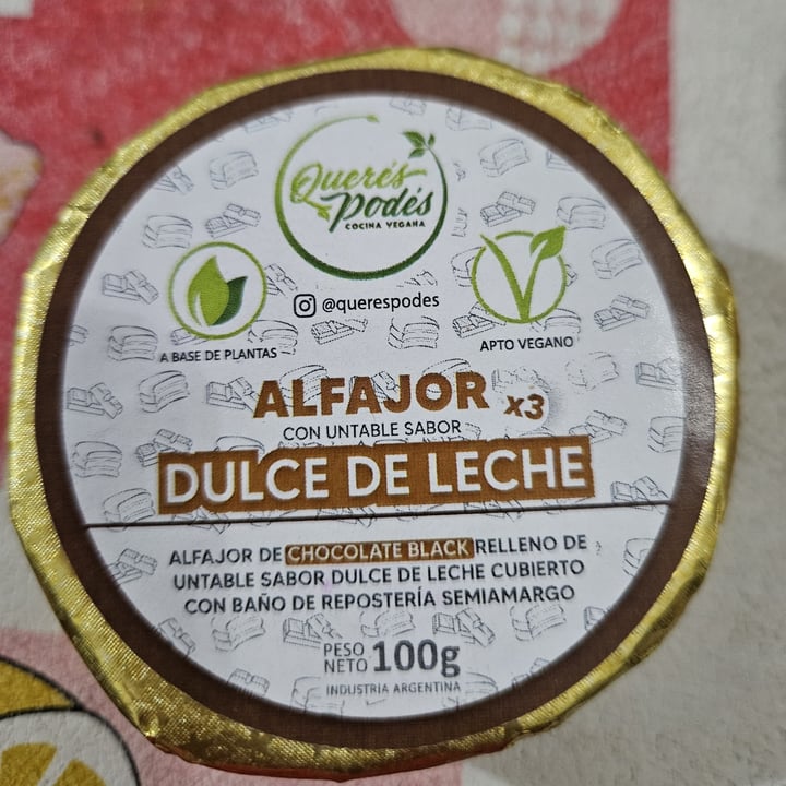 photo of queres podes alfajor de dulce de leche shared by @lachula on  29 Apr 2023 - review