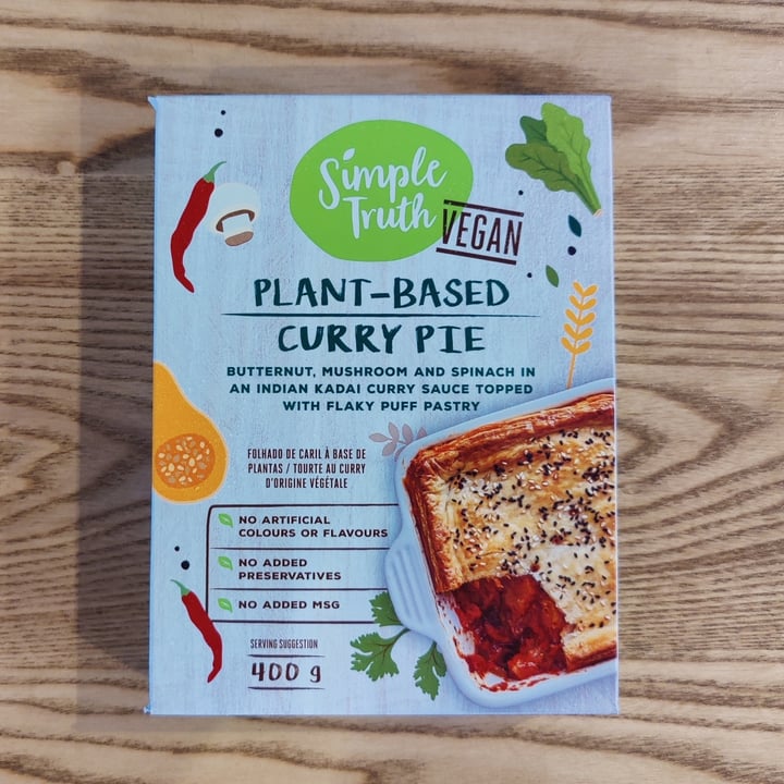 photo of Simple Truth Plant-Based Curry Pie shared by @christo on  10 Jan 2023 - review