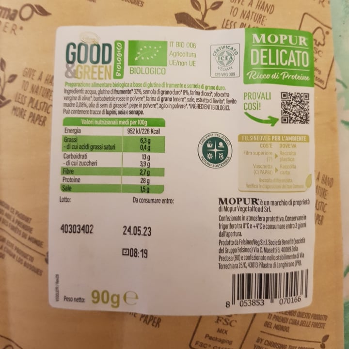photo of Mopur vegetalfood Good&Green shared by @silvia4795 on  05 Apr 2023 - review