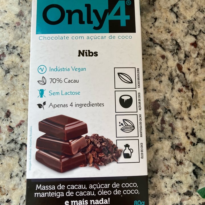 photo of Only4 Chocolate com açucar de coco - Nibs shared by @amanda27 on  20 Feb 2023 - review