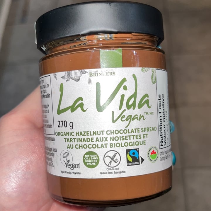 photo of La Vida Vegan Chocolate spread shared by @doveganx on  09 Aug 2023 - review