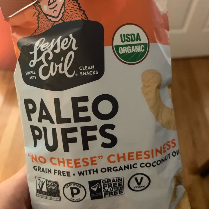 photo of Lesser Evil Snacks No Cheese Paleo Puffs shared by @clarec36 on  02 Aug 2023 - review