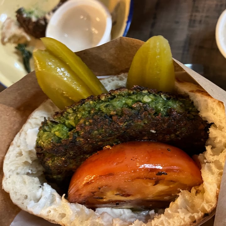 photo of Miznon Singapore Falafel Burger (Veganized) shared by @veganhubby on  10 Feb 2023 - review