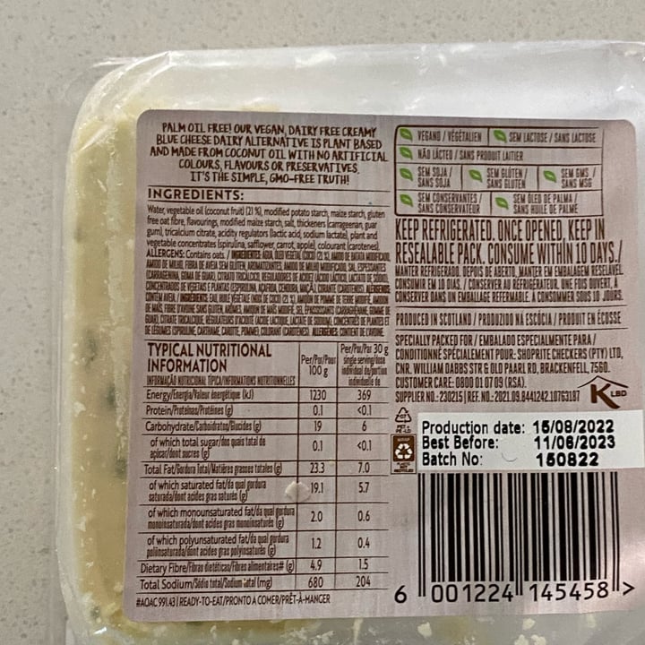 photo of Simple Truth Blue cheese flavoured Dairy free alternative shared by @saveg on  16 Mar 2023 - review