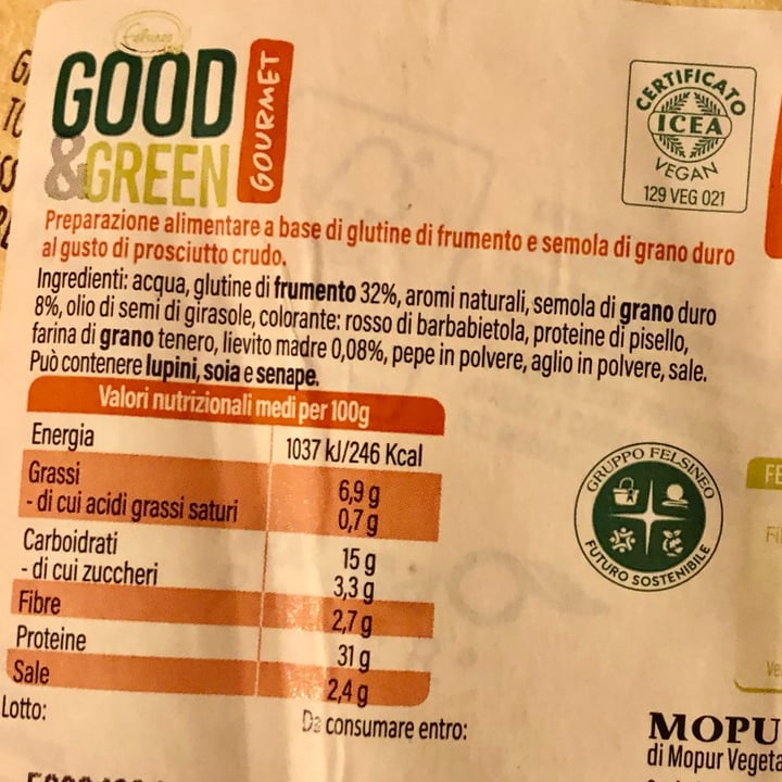 photo of Good and green Affettato vegetale gusto Prosciutto shared by @luana92 on  29 Jan 2023 - review