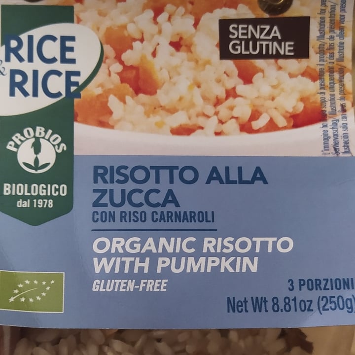 photo of Probios risotto Alla Zucca shared by @chiaralevantini on  27 Feb 2023 - review