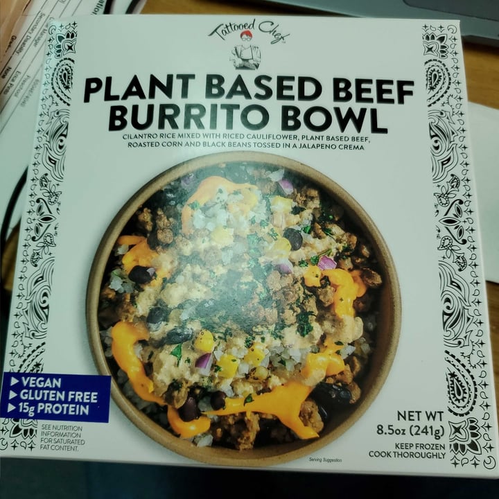 photo of Tattooed Chef Plant Based Beef Burrito Bowl shared by @greenteabean on  01 Mar 2023 - review