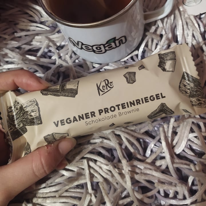 photo of Koro Veganer Proteinriegel (Schokolade Brownie) shared by @fraveganita on  14 May 2023 - review