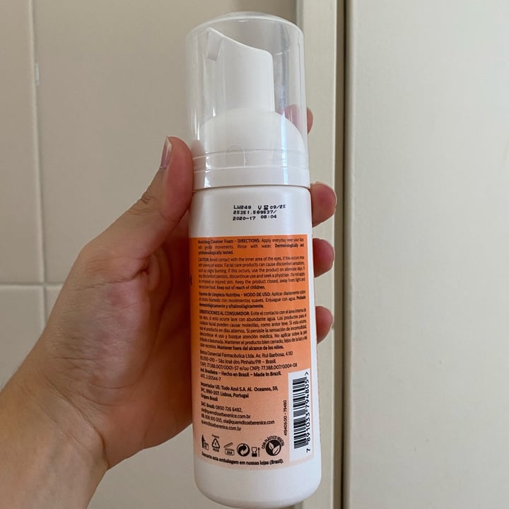 photo of Quem Disse Berenice  Espuma De limpeza Nutritiva Skin.q shared by @alvchiminazzo on  25 May 2023 - review