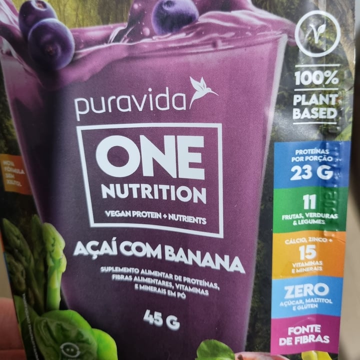 photo of puravida One nutrition sabor Açai com Banana shared by @mmfabi on  09 Jun 2023 - review