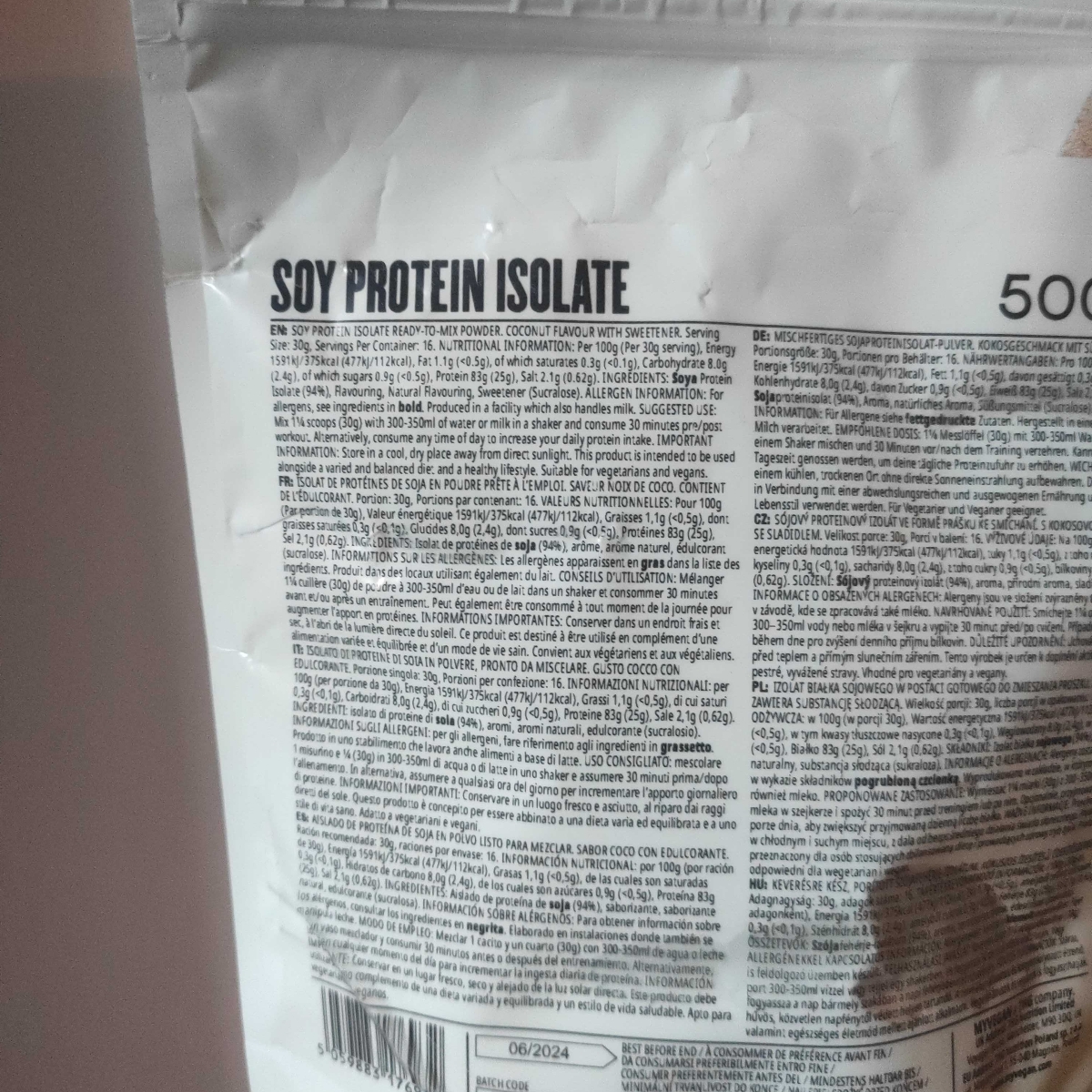 MyProtein My Vegan soy protein isolate coconut flavour Reviews abillion