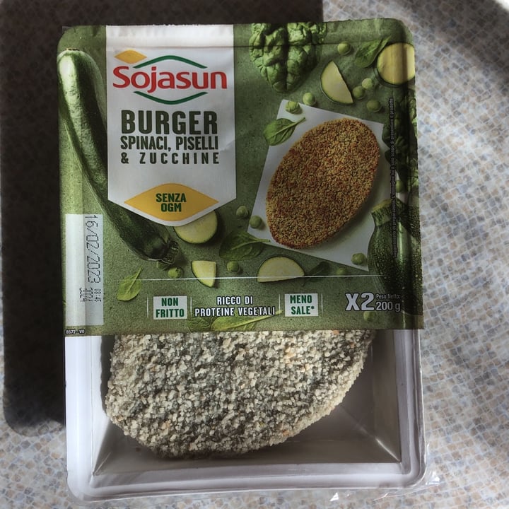 photo of Sojasun burger spinaci, piselli e zucchine shared by @federex7 on  13 Feb 2023 - review