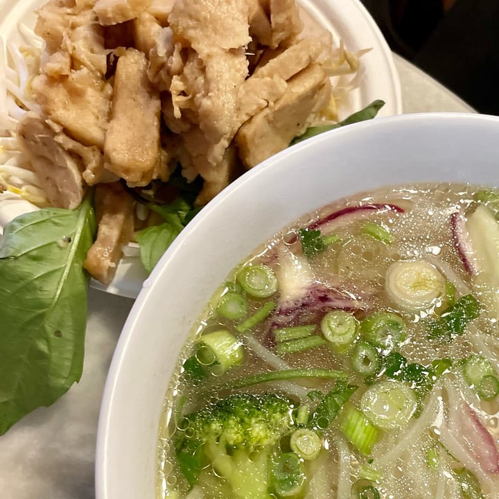 photo of Hanco's Vegetarian Broth Pho with vegetarian chicken shared by @plantnats on  30 Apr 2023 - review