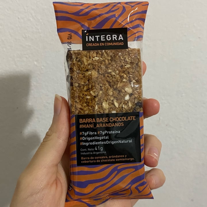 photo of Integra Barra Base Chocolate, de Maní y Arándanos shared by @mazulck on  14 Jul 2023 - review