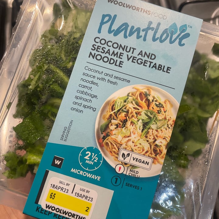photo of Woolworths Food Coconut and Sesame Vegetable Noodle shared by @sarahjeggle on  17 Apr 2023 - review