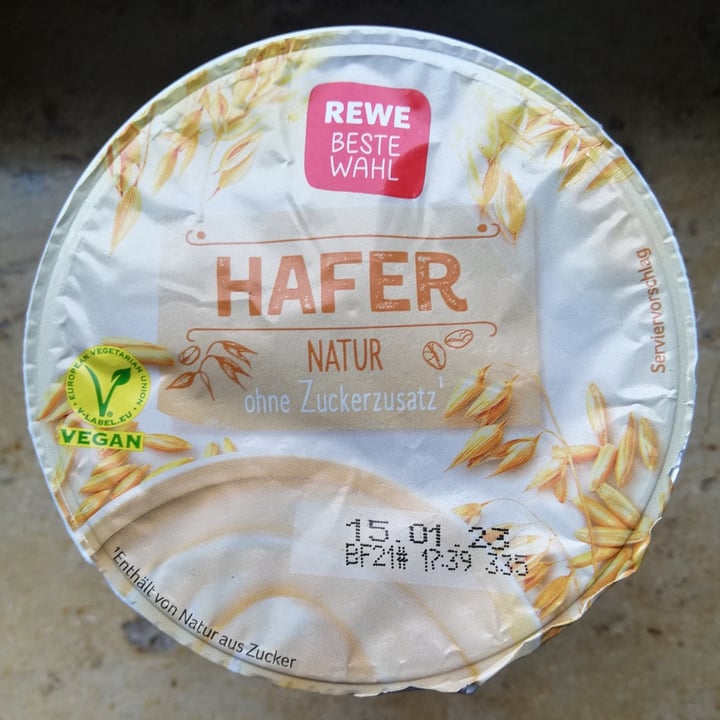 photo of REWE Beste Wahl Hafer yogurt shared by @renatad on  13 Jan 2023 - review
