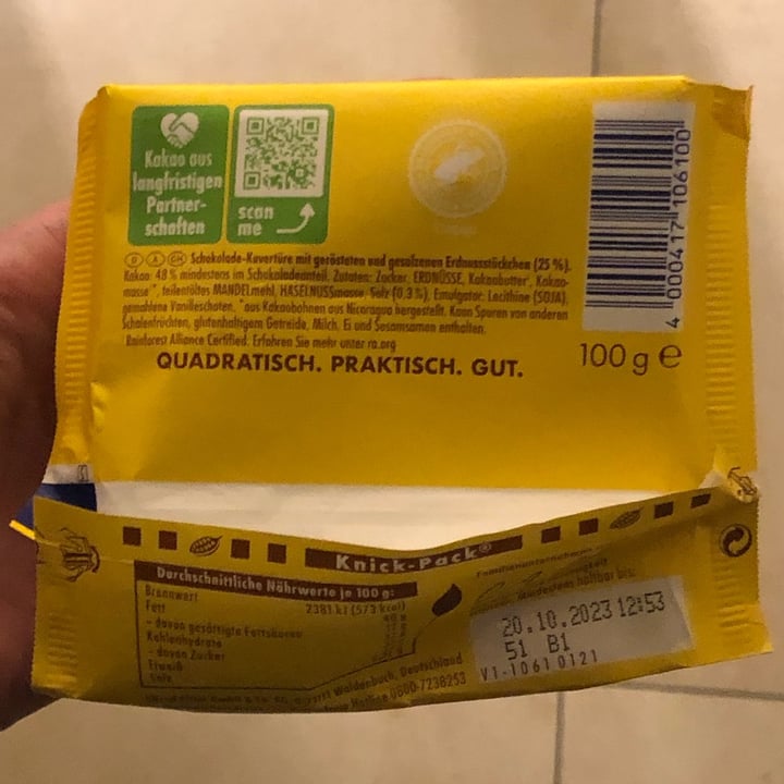 photo of Ritter Sport Roasted Peanut shared by @evelynsarah on  08 Feb 2023 - review