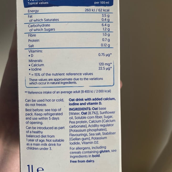 photo of Alpro Not Milk Plant-Based & Whole (OAT) shared by @smhal on  29 Jul 2023 - review