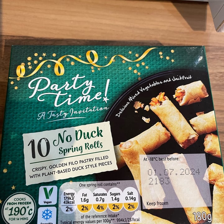 photo of Party time No Duck Spring rolls shared by @beth41 on  22 Feb 2023 - review