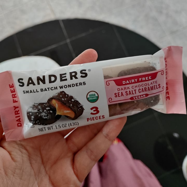 photo of Sanders Dairy Free/Vegan Dark Chocolate Sea Salt Caramels shared by @littleredmushroom on  24 May 2023 - review