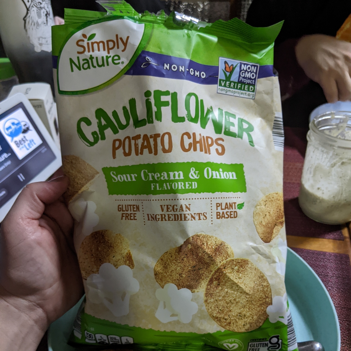 Simply Nature Cauliflower Potato Chips Sour Cream & Onion Reviews