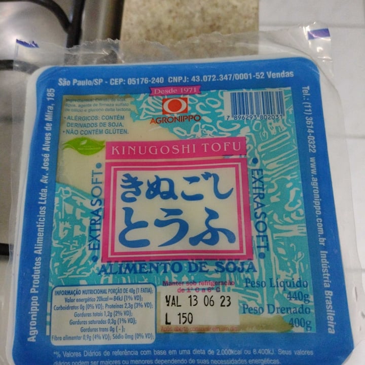 photo of Tofu agronippo Tofu Extra Soft shared by @estellakrausser on  03 Jun 2023 - review