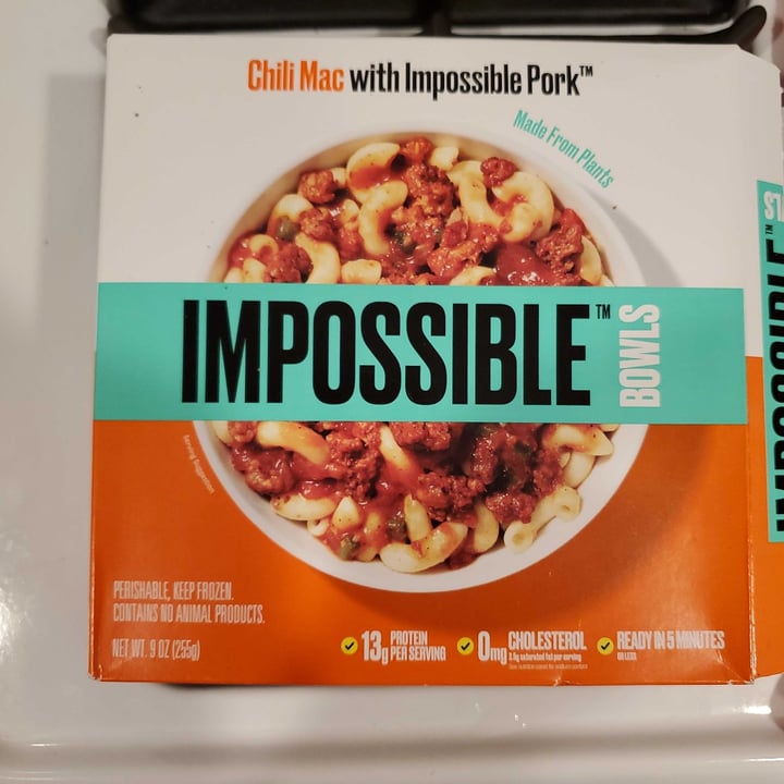 photo of Impossible Foods Chili Mac with Impossible Pork shared by @marna426 on  17 Feb 2023 - review