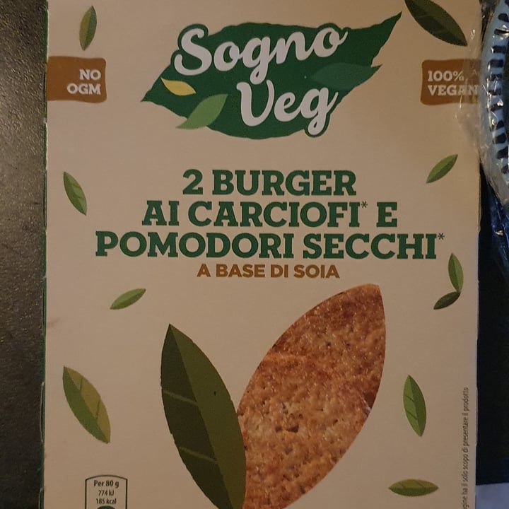 photo of Sogno veg 2 Burger ai Carciofi e Pomodori Secchi shared by @francescarest on  28 Jan 2023 - review