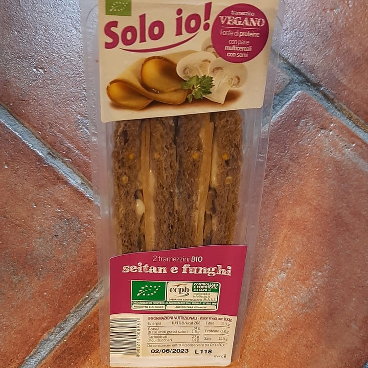 photo of Solo io! Tramezzini funghi e seitan shared by @biba on  23 May 2023 - review