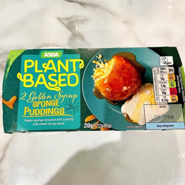 photo of ASDA Golden syrup sponge puddings shared by @plantbasedprincess18 on  05 Jan 2023 - review