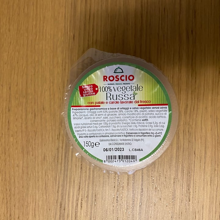 photo of Roscio Insalata Russa 100% vegetale shared by @danilaaa on  15 Mar 2023 - review