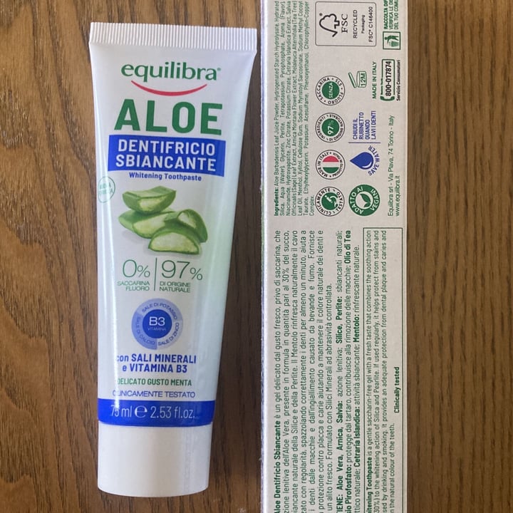 photo of Equilibra aloe dentifricio sbiancante shared by @venaria on  18 May 2023 - review