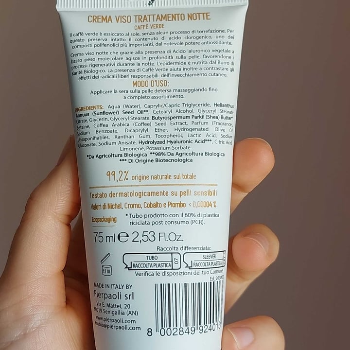 photo of ekos Crema viso trattamento notte shared by @soloag on  26 May 2023 - review
