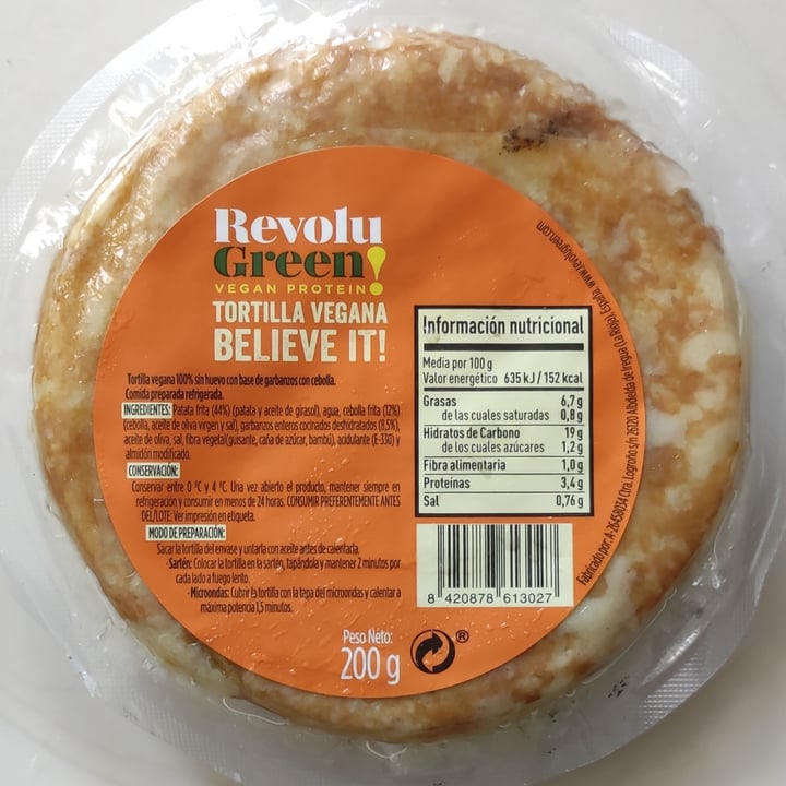 photo of Revolu Green Tortilla de patatas vegana shared by @ramseier on  18 Apr 2023 - review