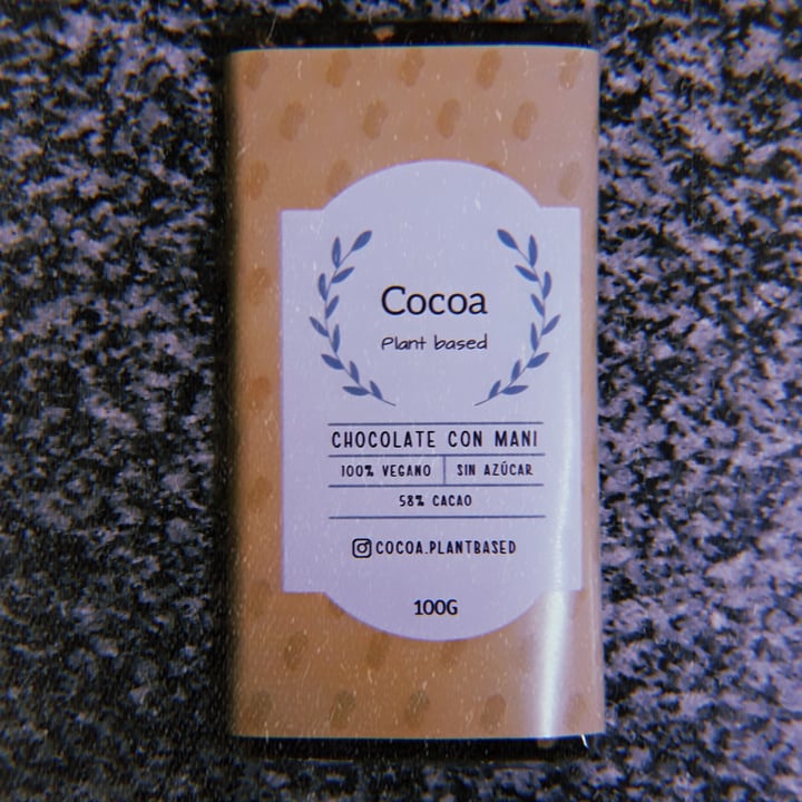 photo of Cocoa Plant Based Chocolate Con Maní Sin Azúcar shared by @nanicuadern on  27 Jun 2023 - review