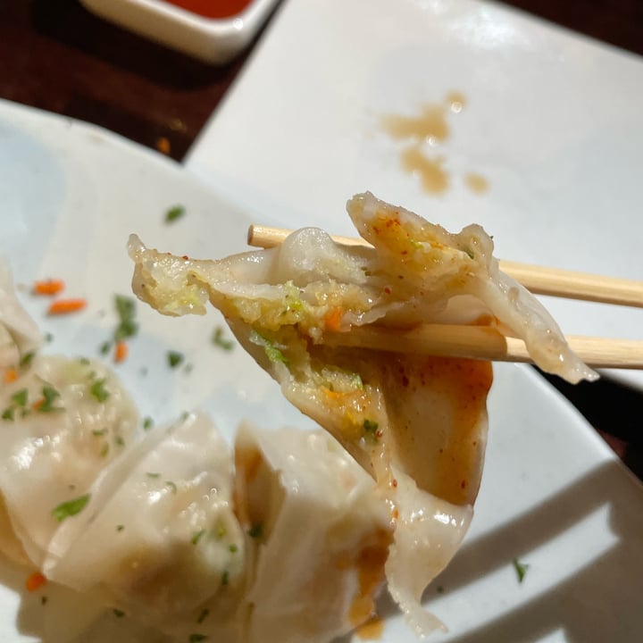 photo of Franchia Vegan Cafe Baby Dumplings with spicy sauce shared by @plantnats on  28 Apr 2023 - review