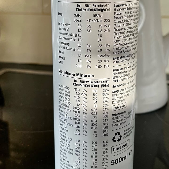 photo of Huel Chocolate Drink shared by @mtp on  14 Apr 2023 - review