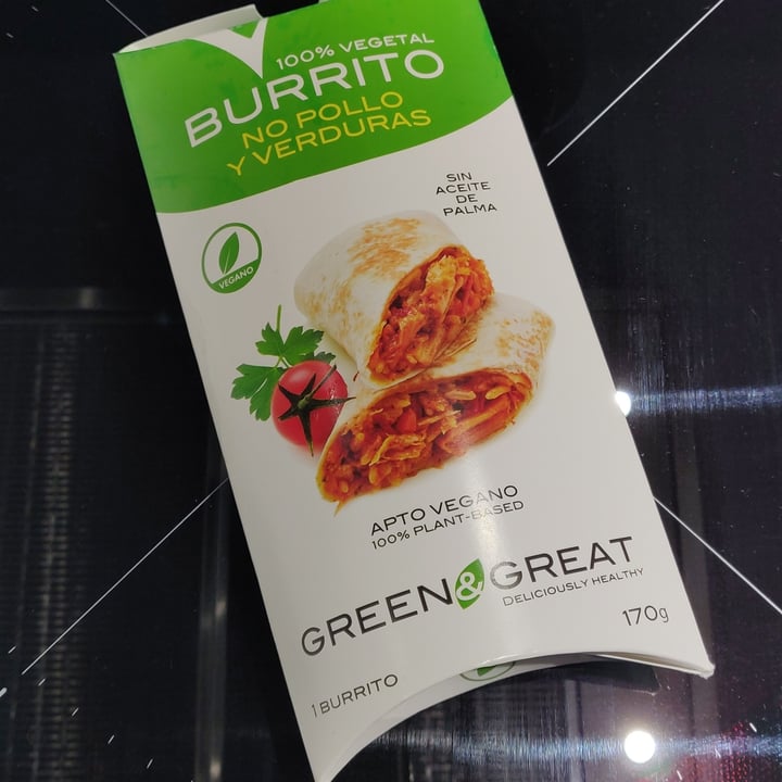 photo of Green&Great Burrito No Pollo Y Verduras shared by @gitaneta on  22 Apr 2023 - review