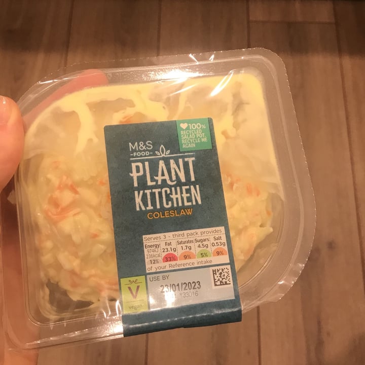 photo of Plant Kitchen (M&S) Plant Kitchen Vegan Coleslaw shared by @marianebertan on  21 Jan 2023 - review