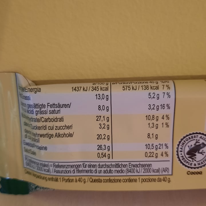 photo of IronMaxx Vegan Protein Bar Lemon Cake Flavor shared by @inutilitati on  26 Jan 2023 - review