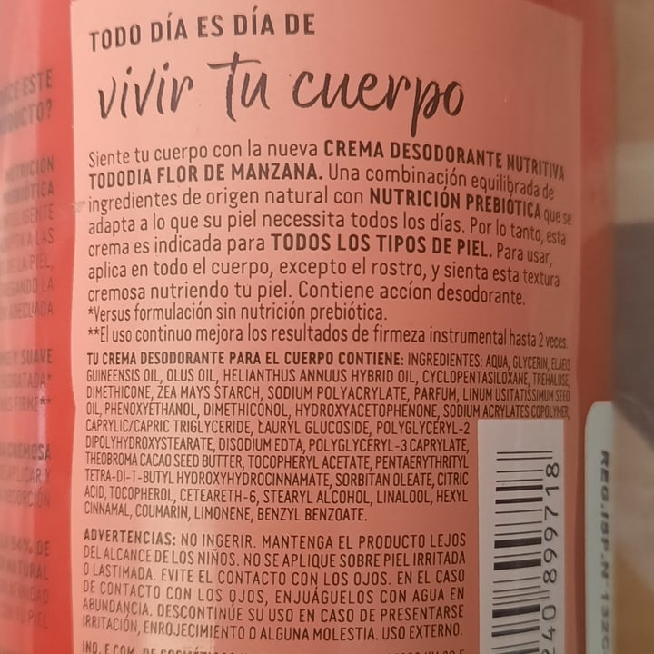 photo of Natura Crema Nutritiva Para Cuerpo Tododia Flor de Manzana shared by @popol on  06 Jan 2023 - review