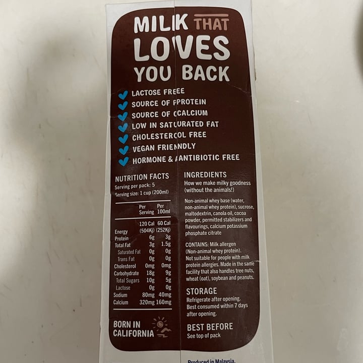 photo of Very Dairy Animal-free Chocolate Milk shared by @cattitude on  25 Jan 2023 - review