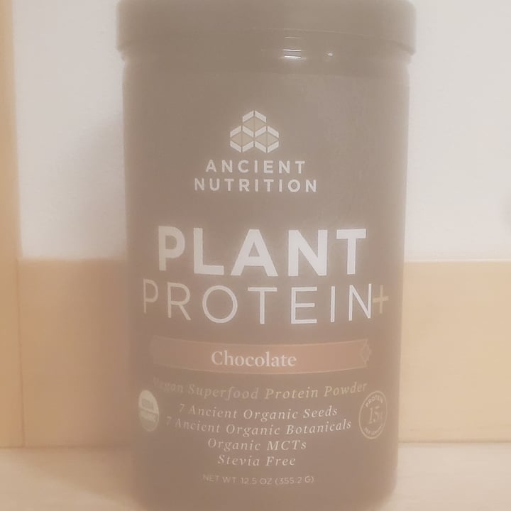 photo of Ancient Nutrition Plant protein+ chocolate shared by @brtjohns on  27 Jan 2023 - review