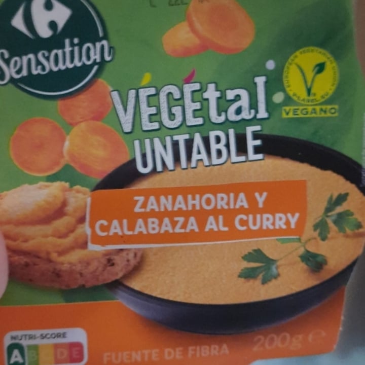 photo of Carrefour Sensation vegetal untable zanahoria y calabaza al curry shared by @cristyglez on  23 Jun 2023 - review