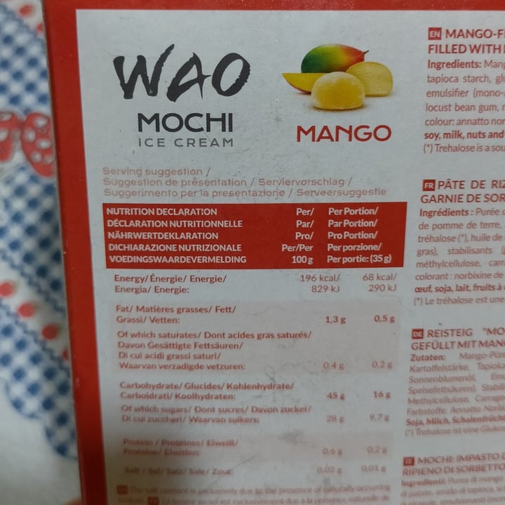 photo of Wao Mochi Ice Cream Mango shared by @michelalessandra on  29 Jul 2023 - review