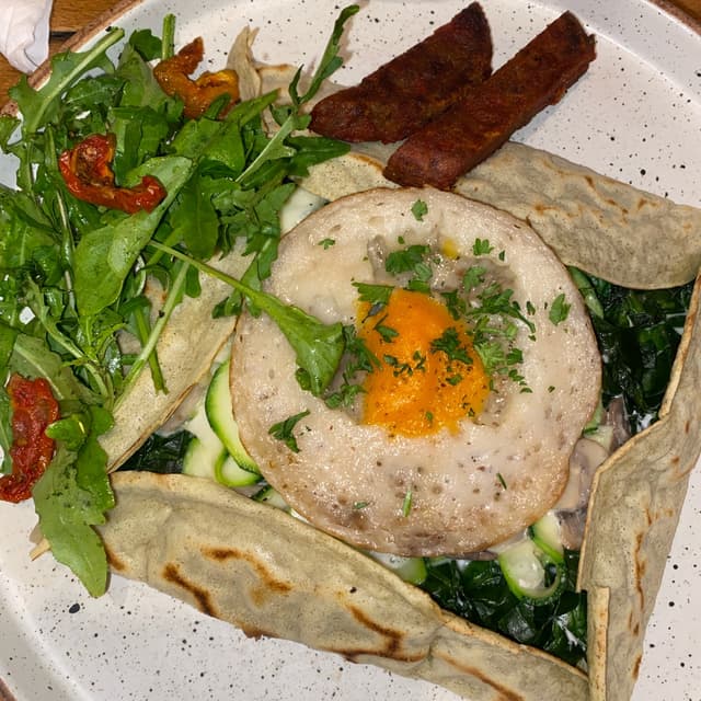 Photo of the dish “Mung Bean crepe with sunny aode up egg”