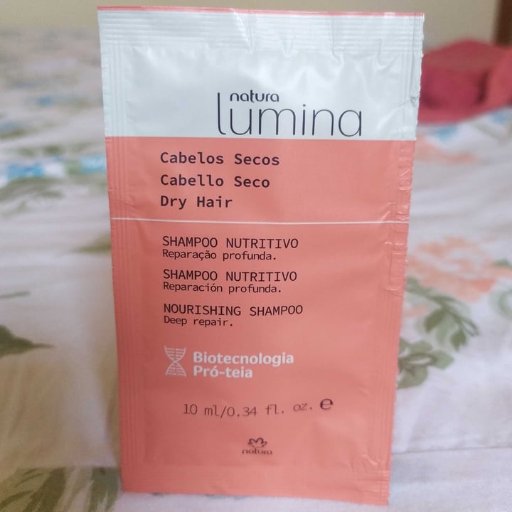 photo of Natura Lumina shampoo cabello seco shared by @samarademoura on  15 May 2023 - review