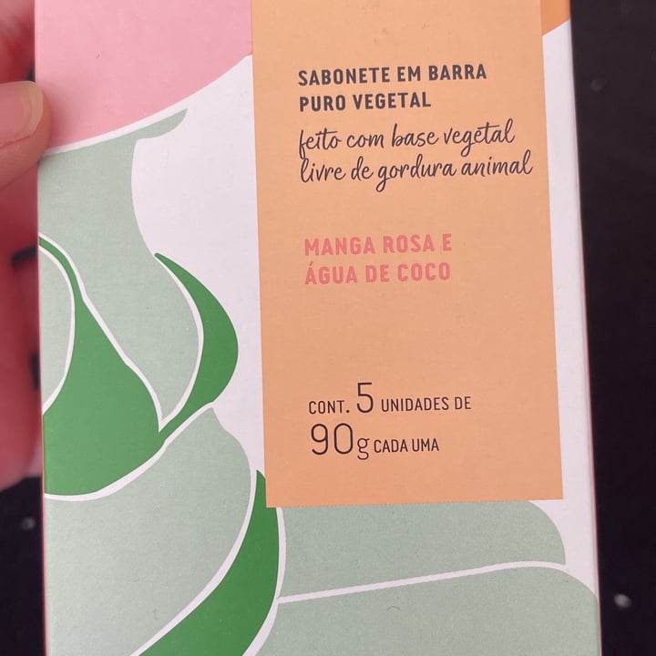 photo of Natura Sabonete em barra puro vegetal manga rosa e agua de coco shared by @kykanaiade on  08 Feb 2023 - review