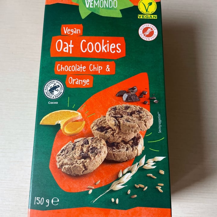 photo of Vemondo Vegan Oat Cookies Chocolate Chips & Orange shared by @nev on  06 Jan 2023 - review